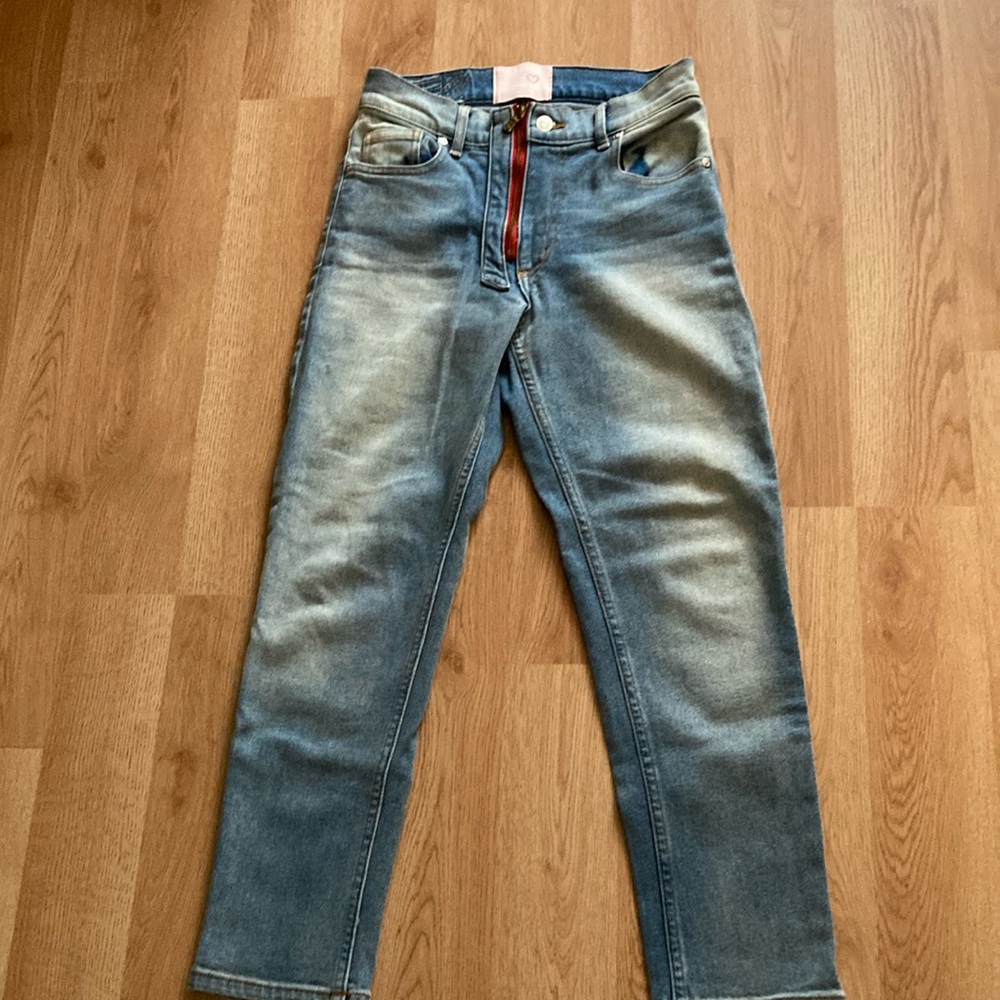 Revice jeans size 26 with cute pink heart patch